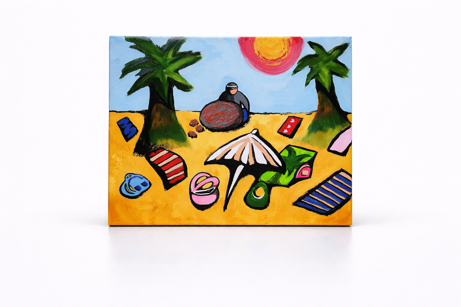Картина Пляжний крадій олія/акрил ручна робота 40х50 см (31845550)