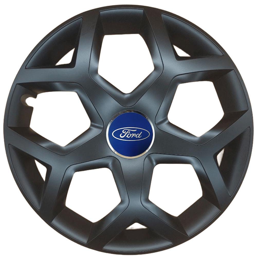 Комплект колпаков SJS R16 для Ford 435 4 шт. Черный (108386)