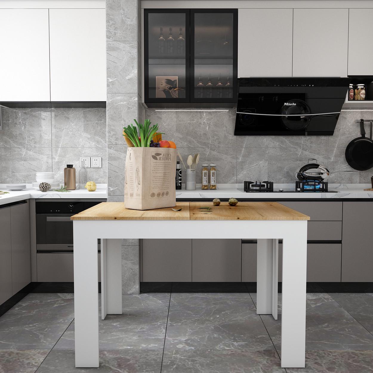 Обеденный стол Doros Флинт 120/170х80х78 см Белый/Дуб артизан (41510130) - фото 3