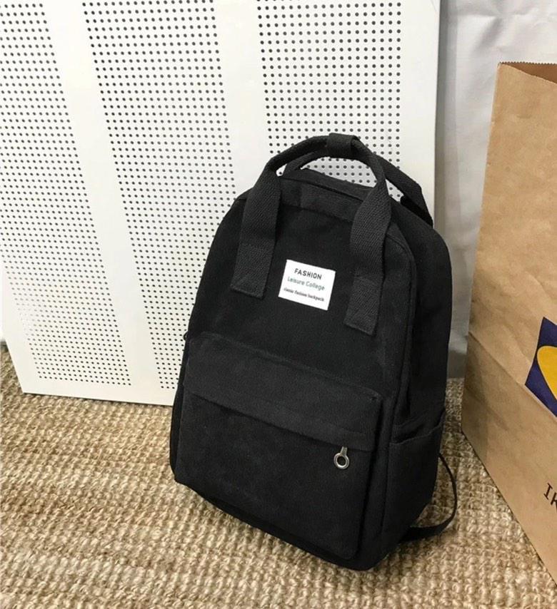 Рюкзак женский вельветовый 36х27х11 см Черный (11286) - фото 2 Рюкзак женский вельветовый 36х27х11 см Черный (11286) - фото 2