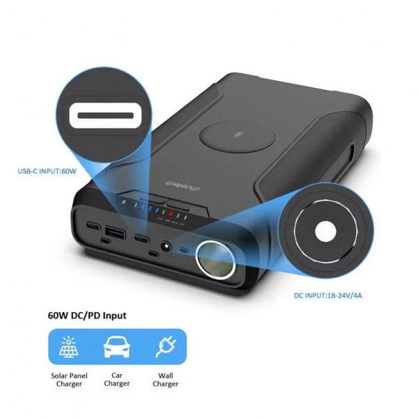 Повербанк Choetech B661-EUBK 69600 mAh PD3,0 65 W USB-Cх2 Car 12 V 15 A DC 5-24 V 2 A 18 W Черный (577018) - фото 7 Повербанк Choetech B661-EUBK 69600 mAh PD3,0 65 W USB-Cх2 Car 12 V 15 A DC 5-24 V 2 A 18 W Черный (577018) - фото 7