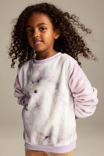 Толстовка дитяча H&M з флісу для дівчинки 122-128 см 6/8 років Рожевий (29923801)