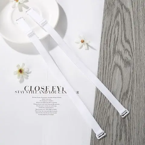 Бретелі для бюстгальтера 18 мм пара Білий (70264) - фото 2 Бретелі для бюстгальтера 18 мм пара Білий (70264) - фото 2