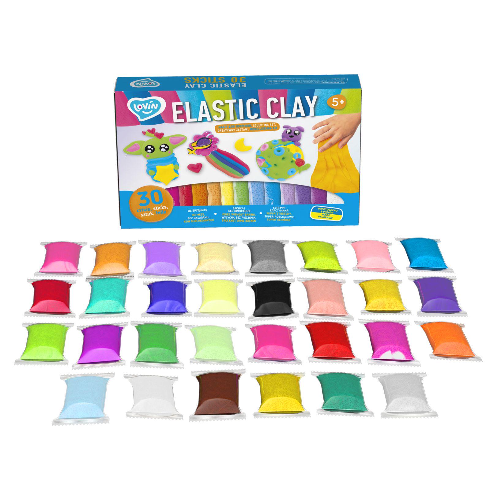 Набір для ліплення з повітряним пластиліном Lovin ОКТО elastic clay 30 стіків (MTT-167131)