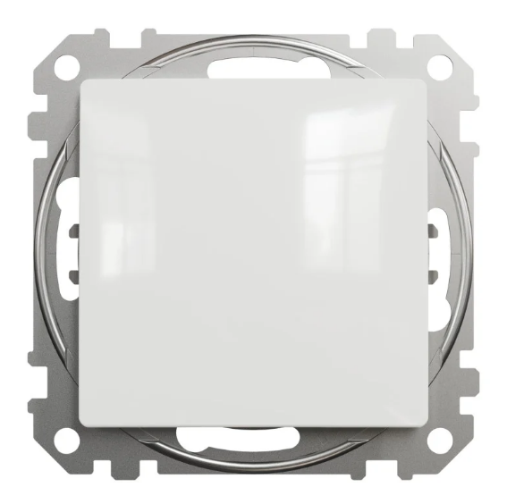 Выключатель одноклавишный Schneider Sedna проходной Белый (28437217)