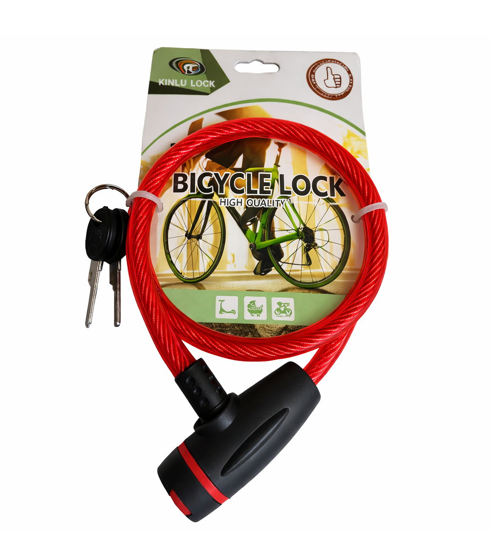 Замок тросовый велосипедный 187 1,2x80 см 2 ключа Red (33148792) Замок тросовый велосипедный 187 1,2x80 см 2 ключа Red (33148792)