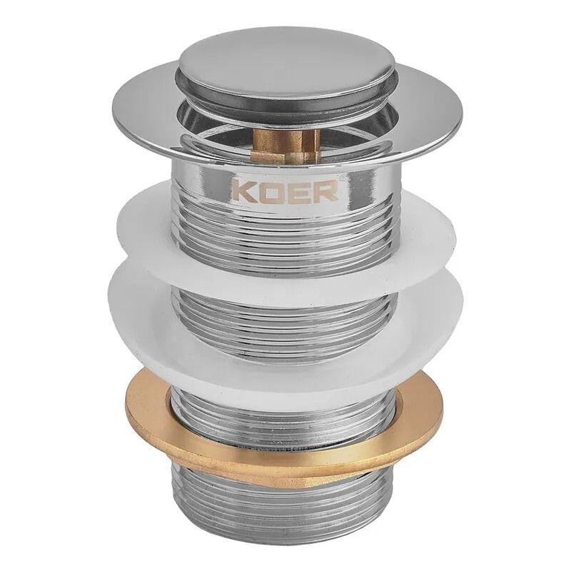 Клапан донный KOER PW-10-01 Click-Clack 1 1/4" для умывальника Хром глянцевый (KR5797)