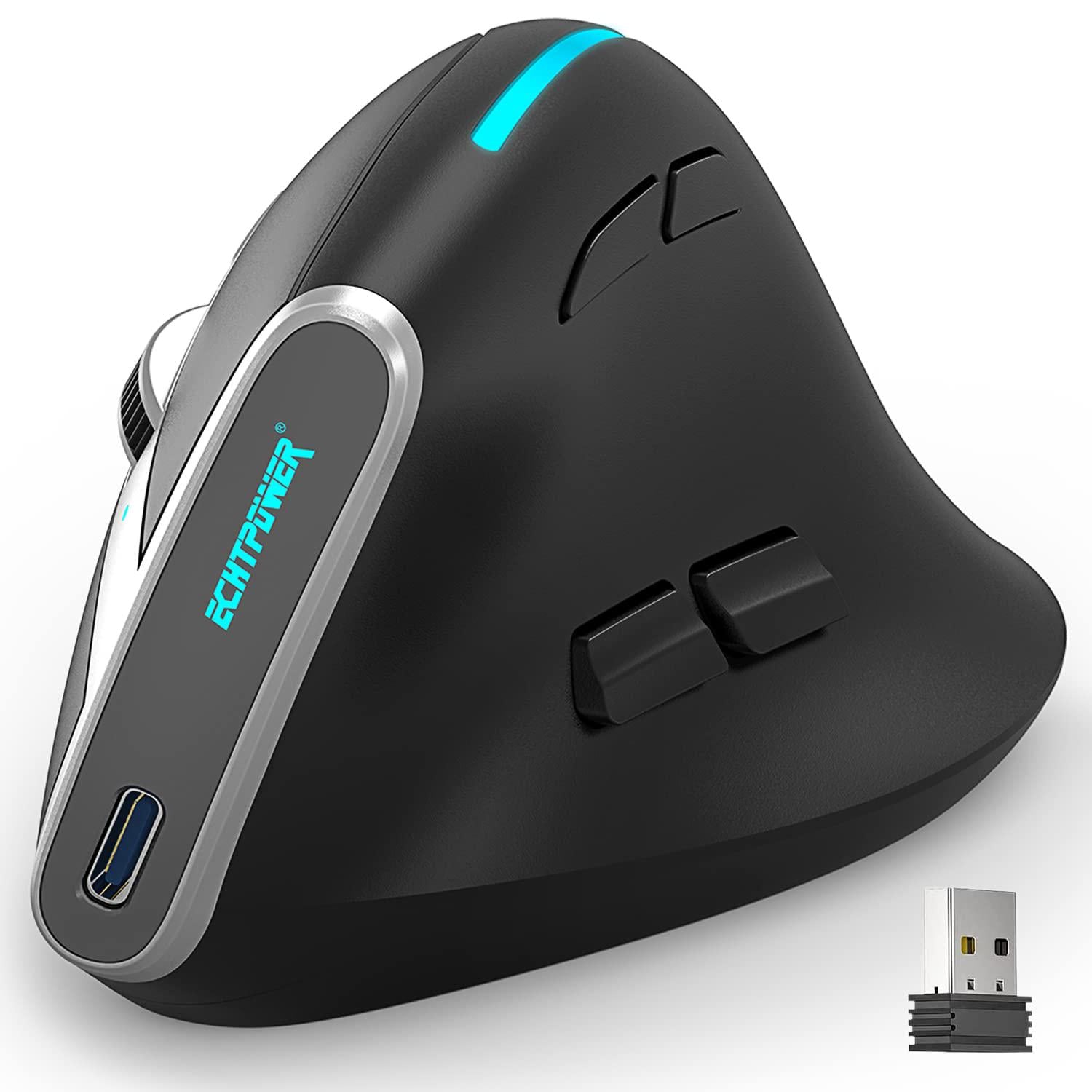 Мышь вертикальная беспроводная ECHTPower F36 2400 dpi 7 кнопок регулировки RGB 2,4G Bluetooth кабель Мышь вертикальная беспроводная ECHTPower F36 2400 dpi 7 кнопок регулировки RGB 2,4G Bluetooth кабель