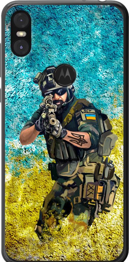 Чехол на Motorola One Воин ЗСУ (5311u-1589-42517)