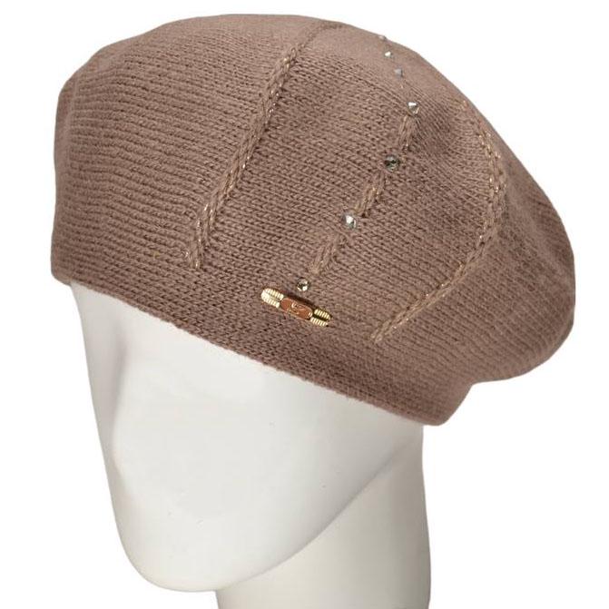 Берет женский Lirus Монако двойной шерстяной Темно-пудровый (87235)