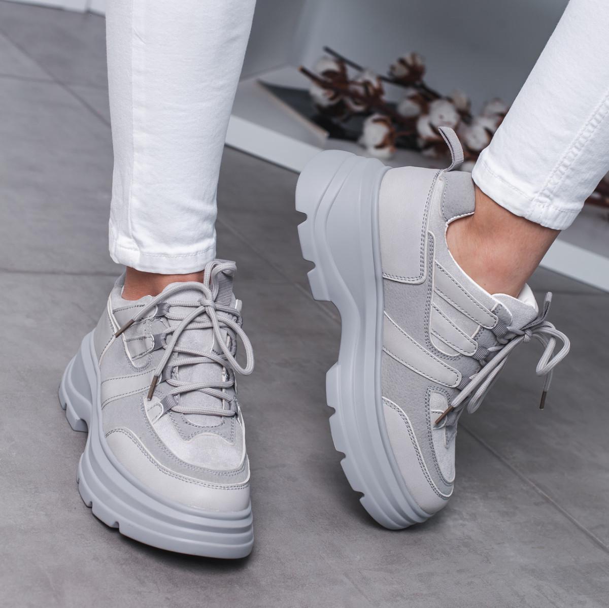 Кроссовки женские Fashion р. 37 23,5 см Серый (3525)