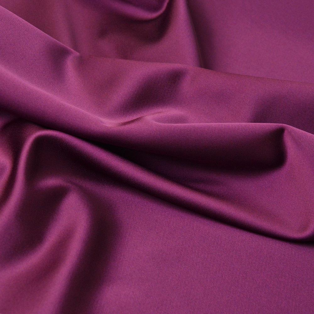 Ткань костюмная атласная Scarlett V-67 Темная слива (15361)