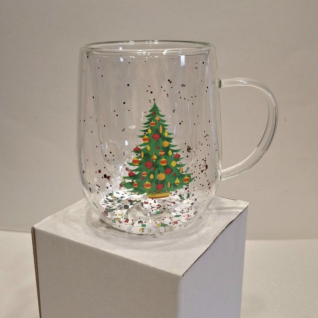 Кружка з подвійного скла Новорічна-1 300 мл (1747) Кружка з подвійного скла Новорічна-1 300 мл (1747)