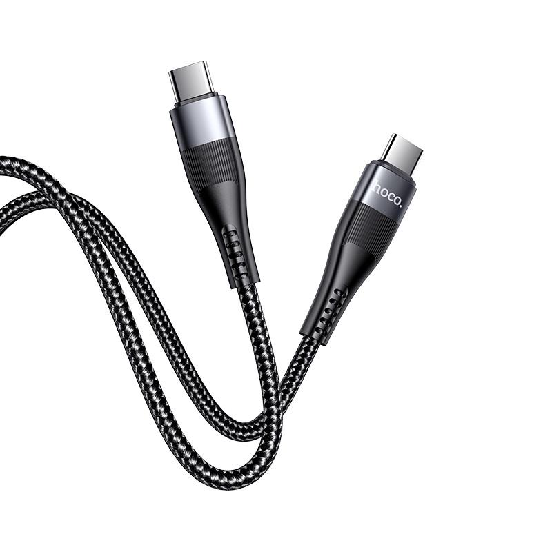 Дата кабель Hoco U99 Vortex Type-C to Type-C 5А 100W 2 м Black - фото 3 Дата кабель Hoco U99 Vortex Type-C to Type-C 5А 100W 2 м Black - фото 3