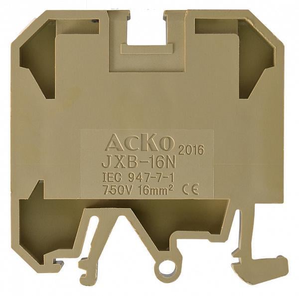 Клеммник АСКО-УКРЕМ JXB 16/35 на DIN-рейку Желтый (A0130010019)