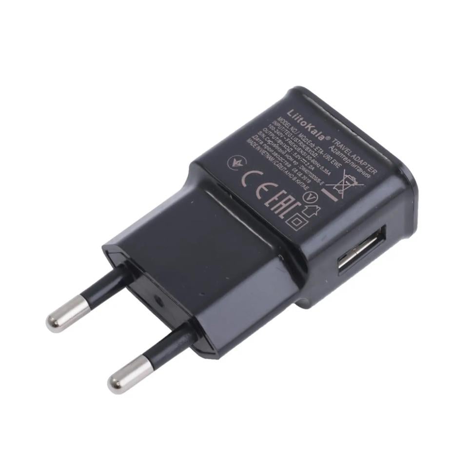 Адаптер питания LiitoKala Lii-U1 5V-2A USB с европейской вилкой Черный (37311792)