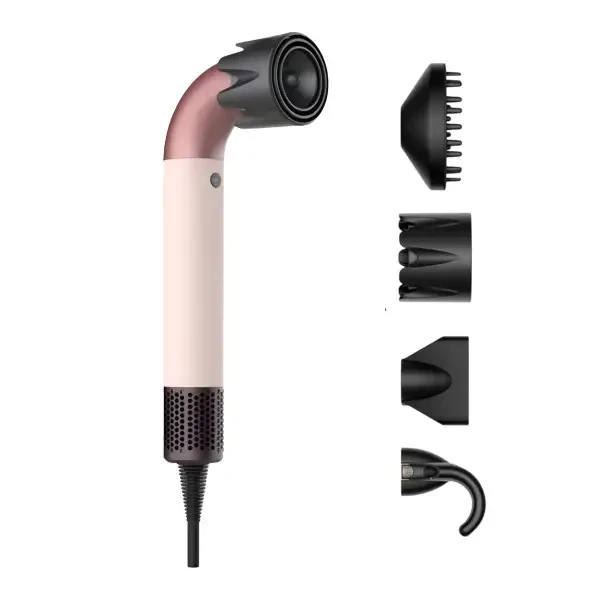 Фен-стайлер Super Hairdryer 1600 Вт с 4 насадками Розовый