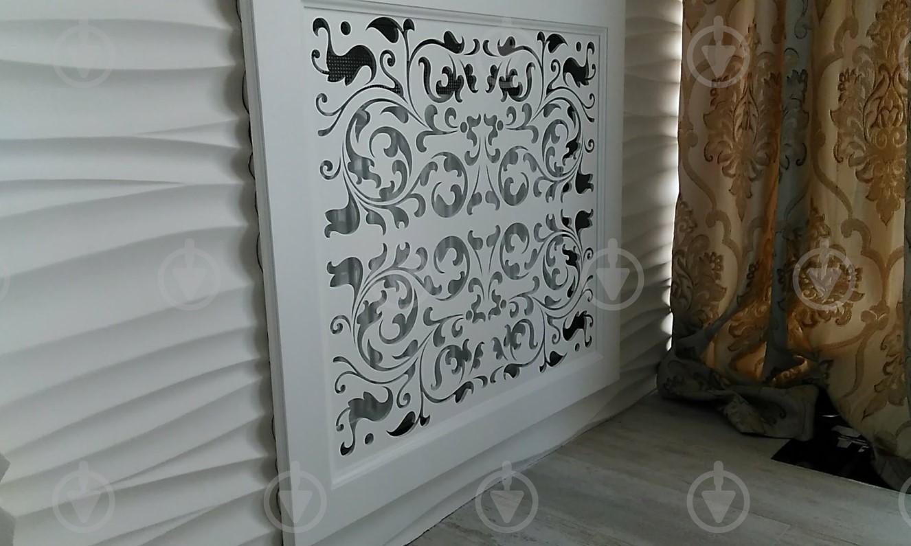 Экран-решетка декоративная на батарею отопления R17-F120 Белый (25073438) - фото 3