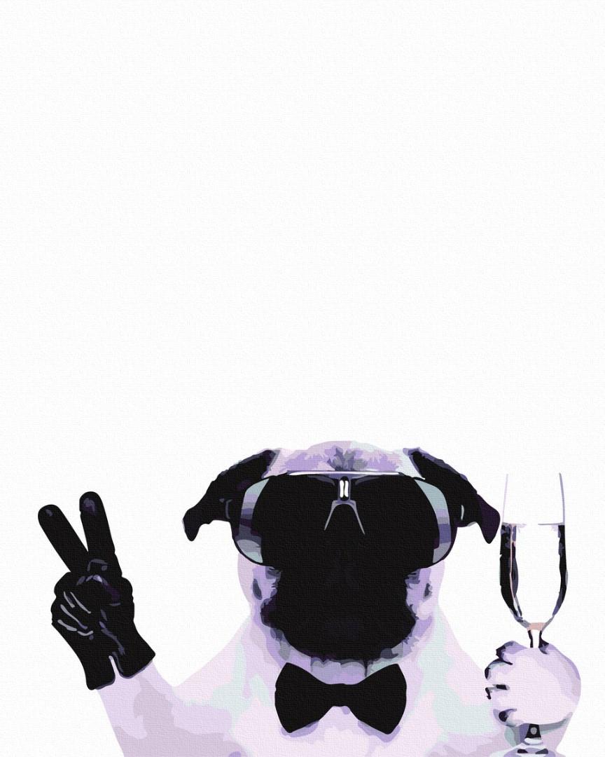 Картина по номерам Brushme  40х50 см Пятничный мопс (GX5804)