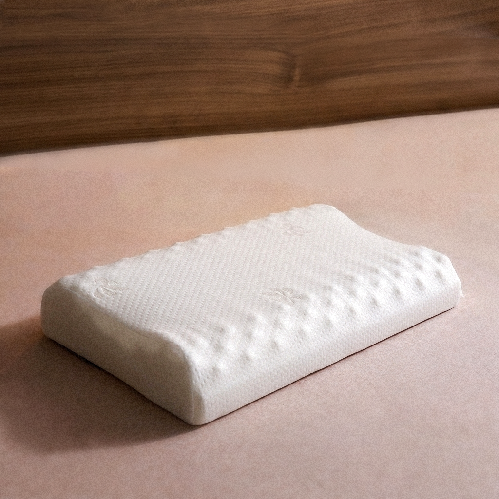Подушка ортопедическая анатомическая вспененный латекс и Memory Foam с эффектом памяти и поддержкой шеи 35х55 см (2999642040)