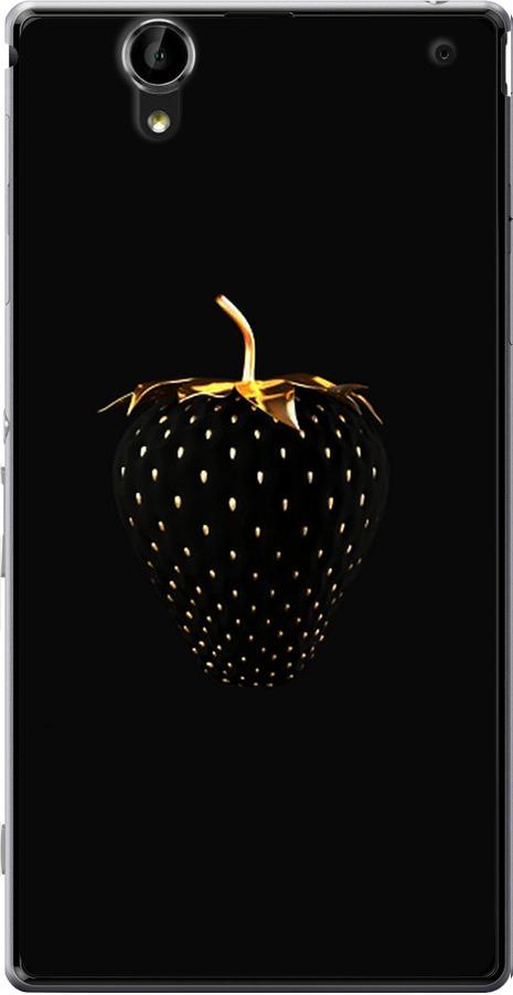 Чехол на Sony Xperia T2 Ultra Dual D5322 Черная клубника (3585u-92-42517)