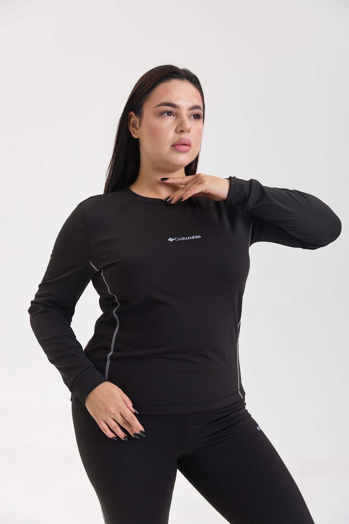 Термобілизна жіноча аналог Columbia батал великих розмірів 4XL Чорний (31213813)