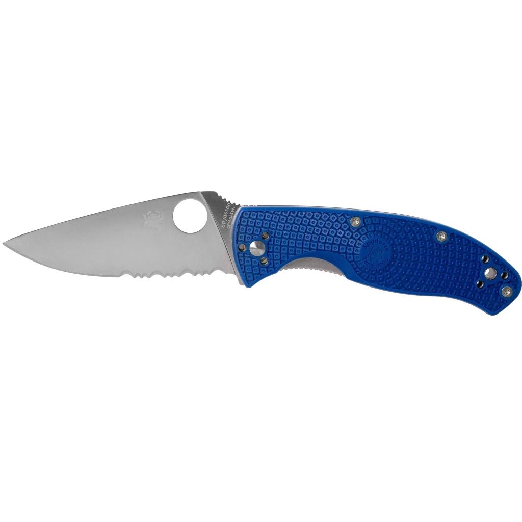 Ніж Spyderco Tenacious S35VN напівсерейтор Blue (C122PSBL)