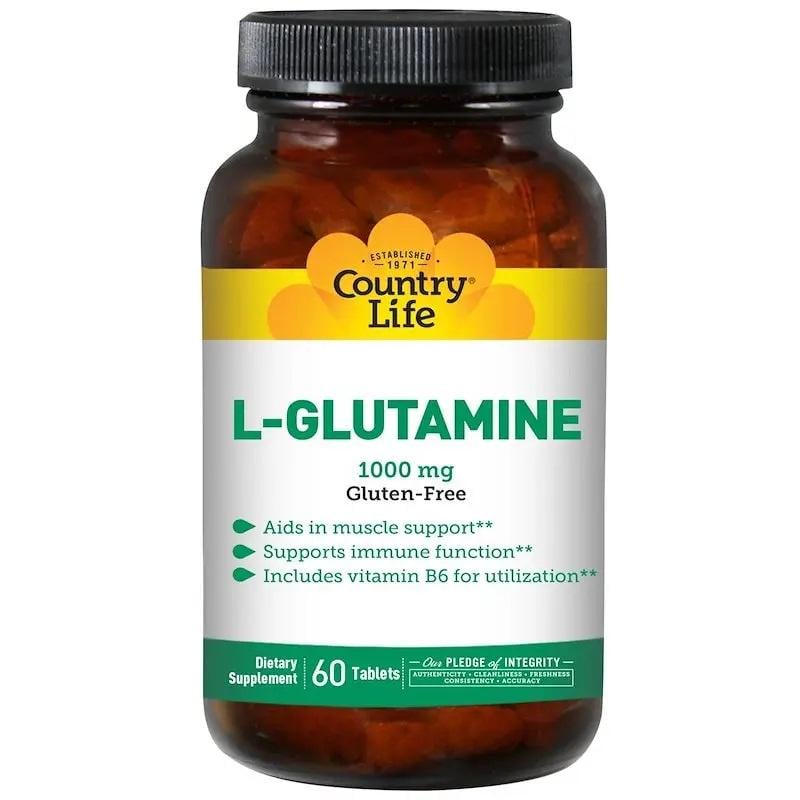 Глютамин Country Life L-Glutamine 1000 мг 60 Tabs