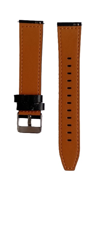 Ремешок для часов экокожа 175х20 мм Black (3785) - фото 2