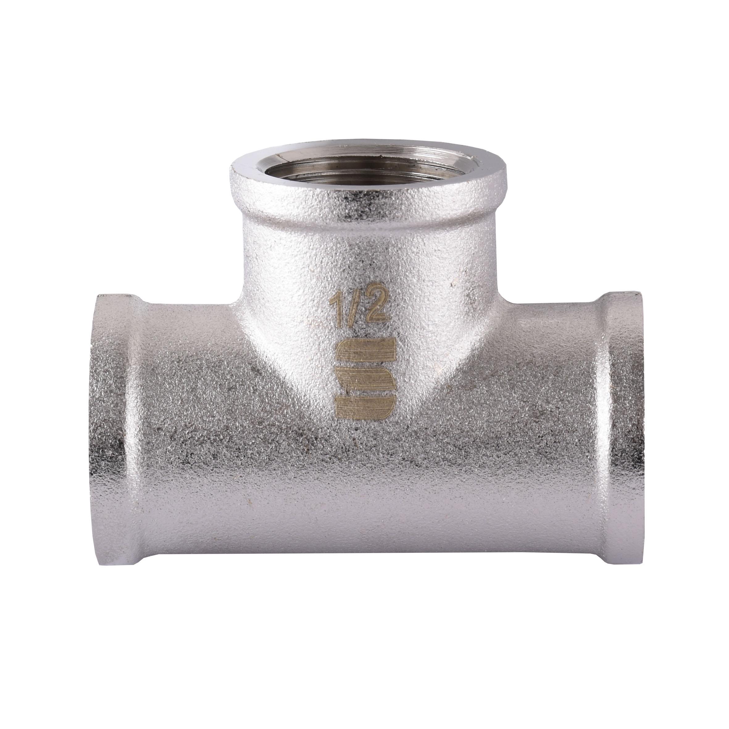 Тройник Gebo 000014733 никель внутренняя-внутренняя-внутренняя 1/2" (104895)