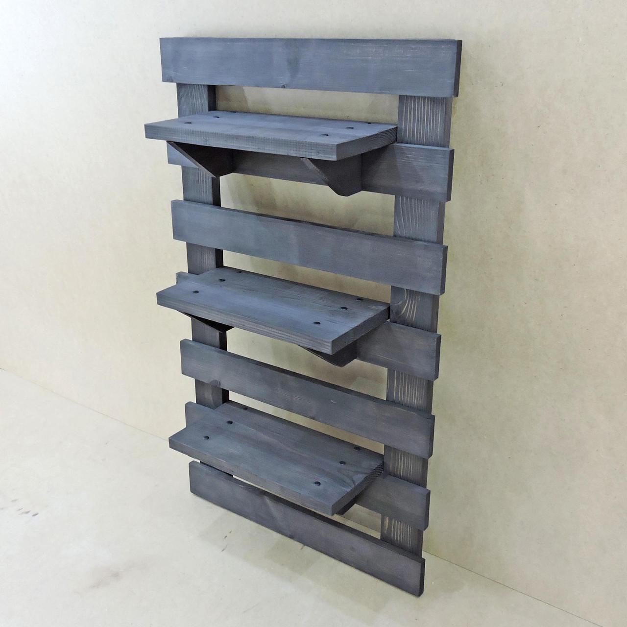 Полиця настінна для квітів з дерева Мараба Венге (ЦВС-004512)