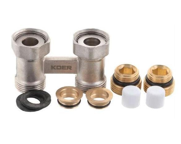 Узел нижнего подключения радиатора прямой KOER 3/4" (9081705)