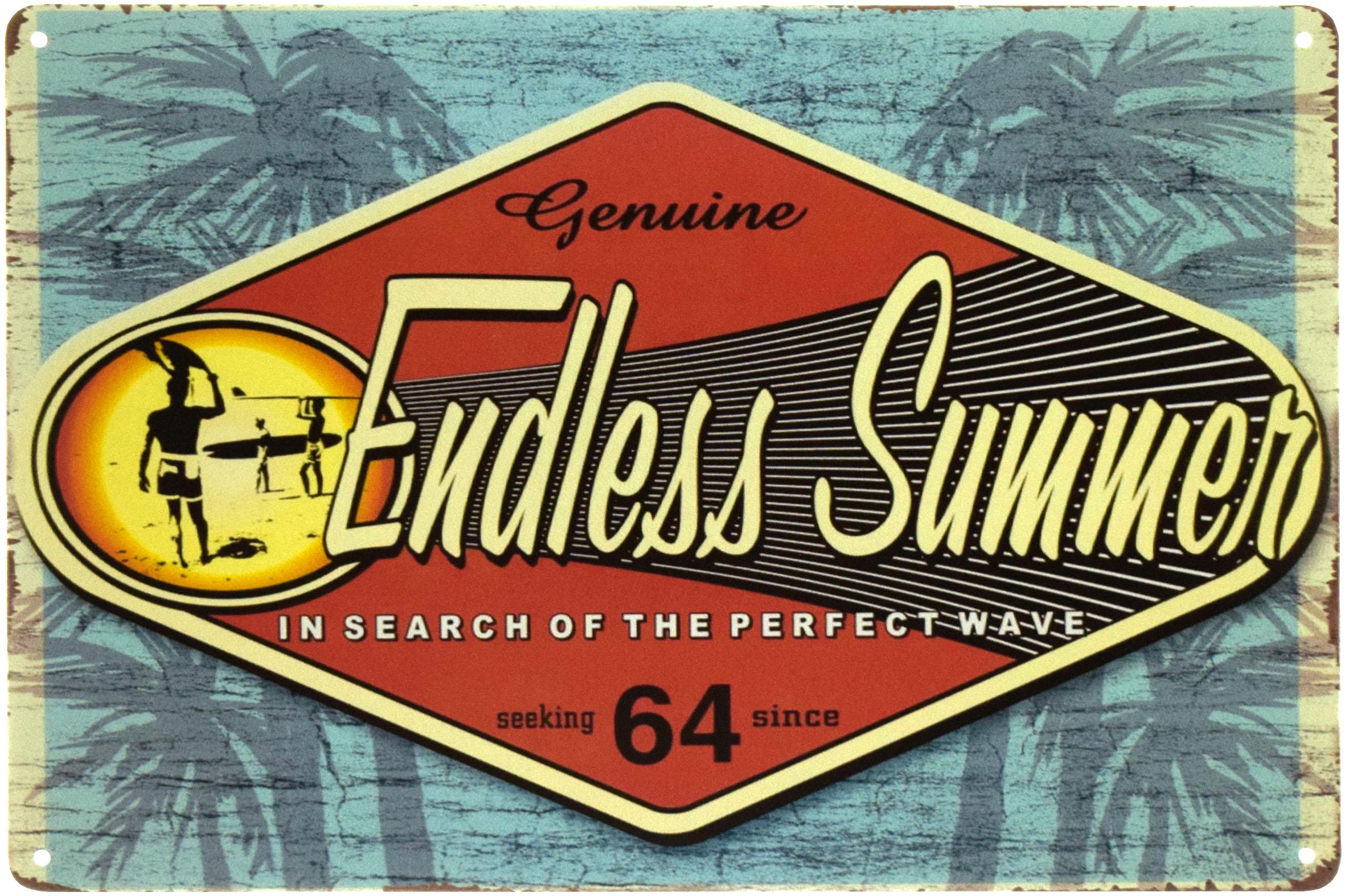 Табличка металлическая Настоящее Бесконечное Лето/Genuine Endless Summer 20x30 см - фото 1