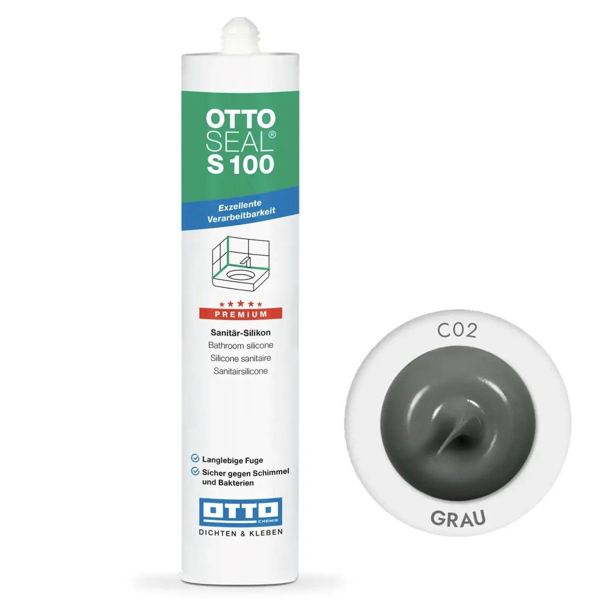 Силиконовый герметик OTTOSEAL S100 С02 grau (S100C02) Силиконовый герметик OTTOSEAL S100 С02 grau (S100C02)