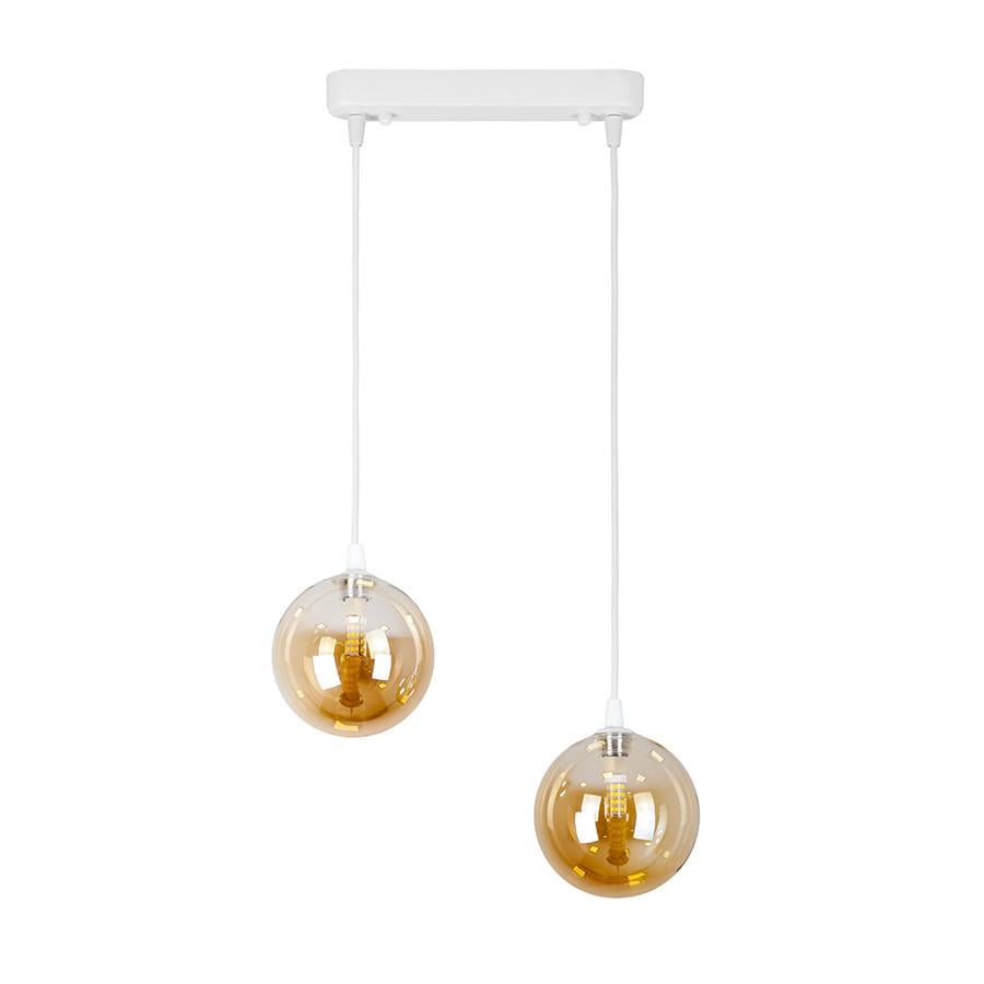 Підвісний світильник Levistella 761P120F-2 WH+BR/240 із двома плафонами Білий/Бронзовий (2404192471)