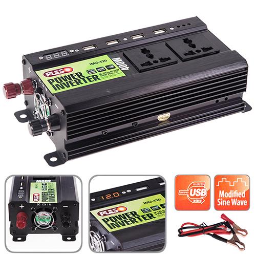 Преобразователь напряжения PULSO/IMU 420/12V-220V/400W/4USB-5VDC2.0A - фото 6 Преобразователь напряжения PULSO/IMU 420/12V-220V/400W/4USB-5VDC2.0A - фото 6