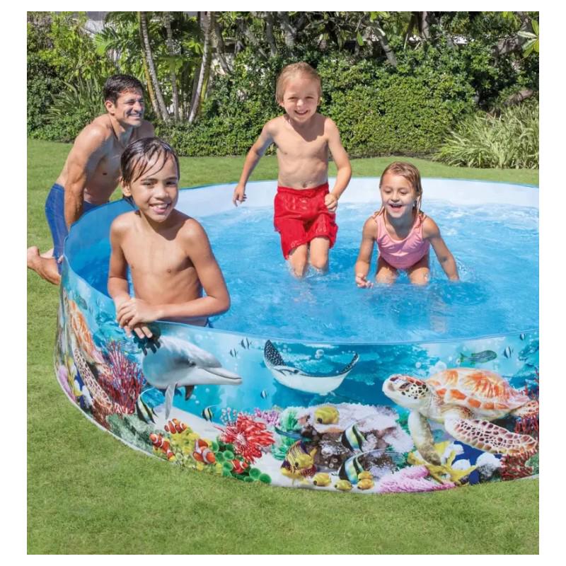 Бассейн каркасный детский Intex 244х46 см Коралловый риф (58472NP) - фото 4