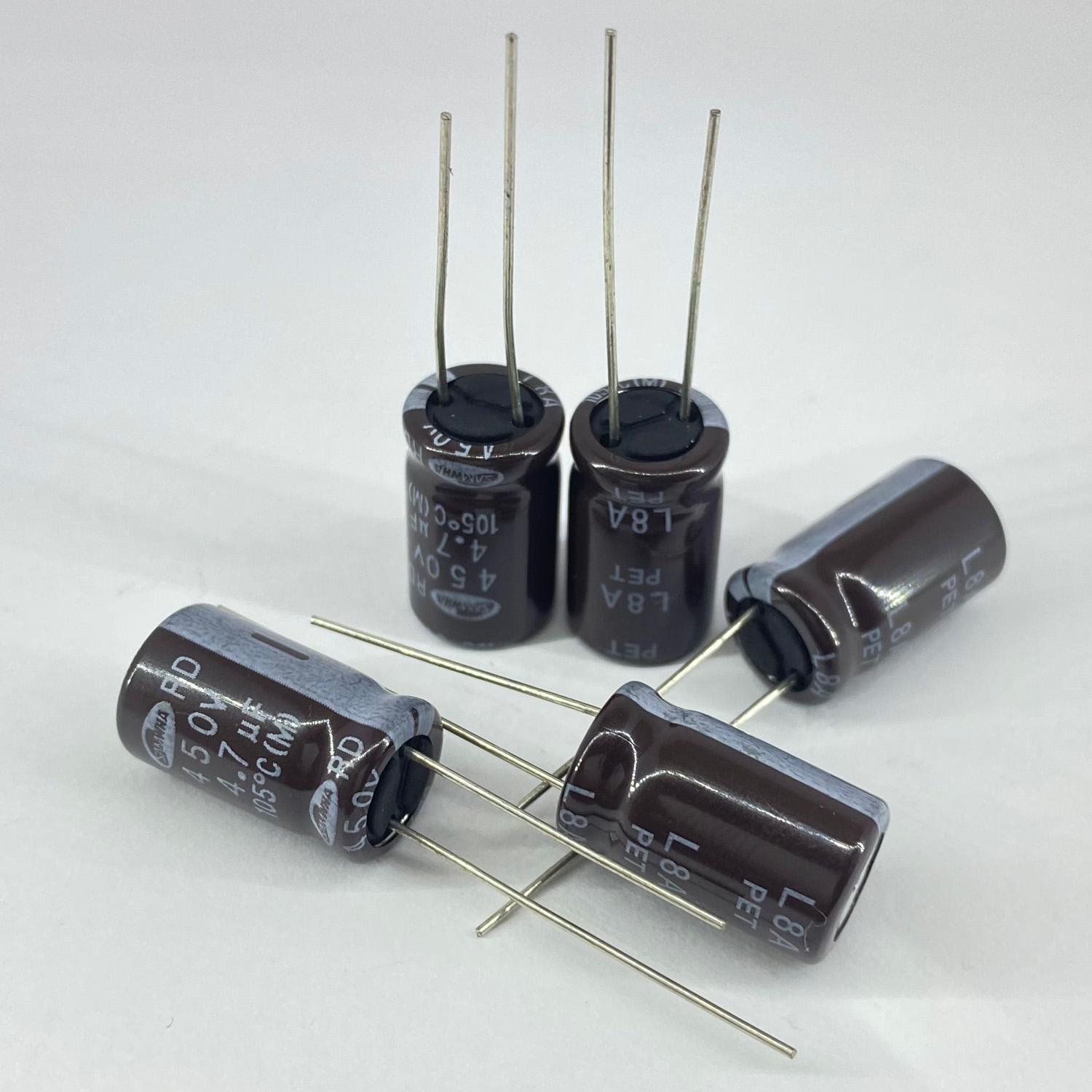 Электролитические конденсаторы Samwha 4,7 мкф 450V 10x16 мм 105 °C (5236)