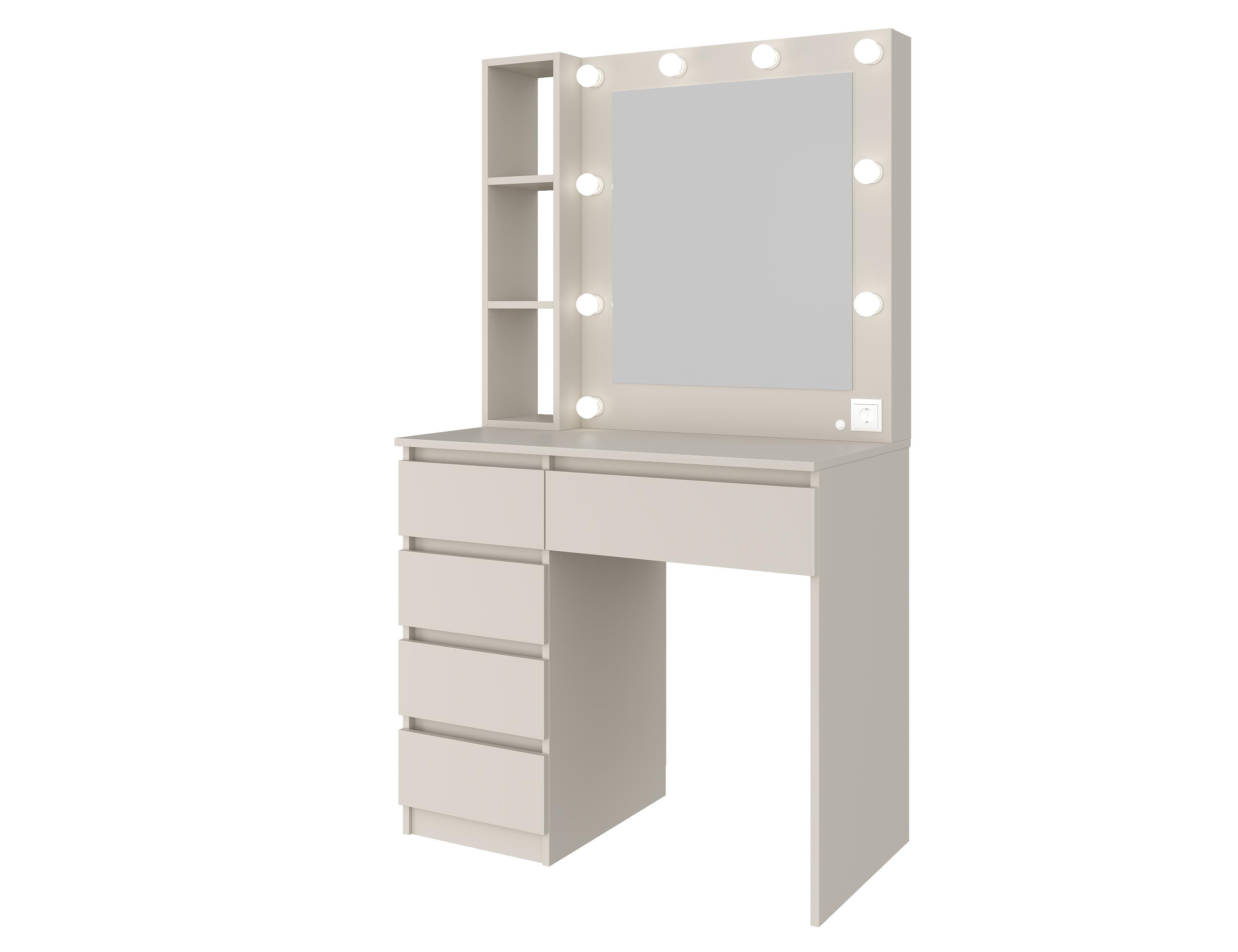 Туалетний столик із лампочками Visage №1 900х500х1600 мм Кашемір - фото 2