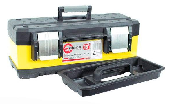 Ящик для інструментів Intertool BX-2018 з металевими замками 18" 462х212х177 мм (9267581)
