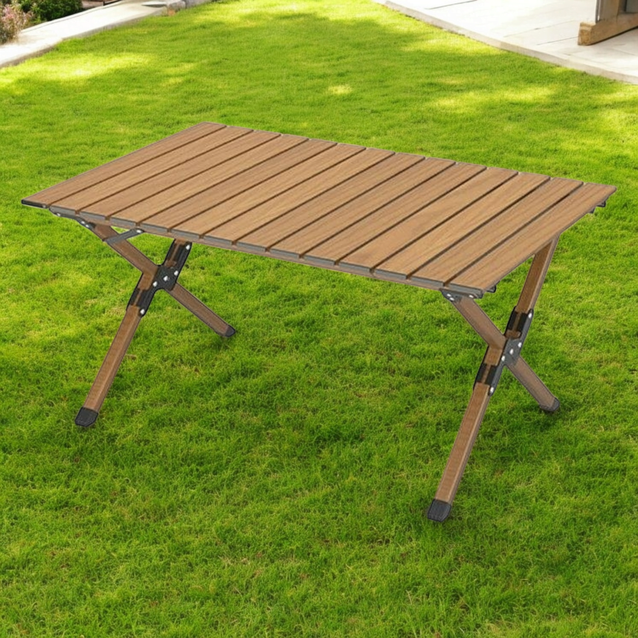 Стол туристический раскладной кемпинговый WCG Woody с чехлом M 87х60 см Коричневый (CT-S01M1)
