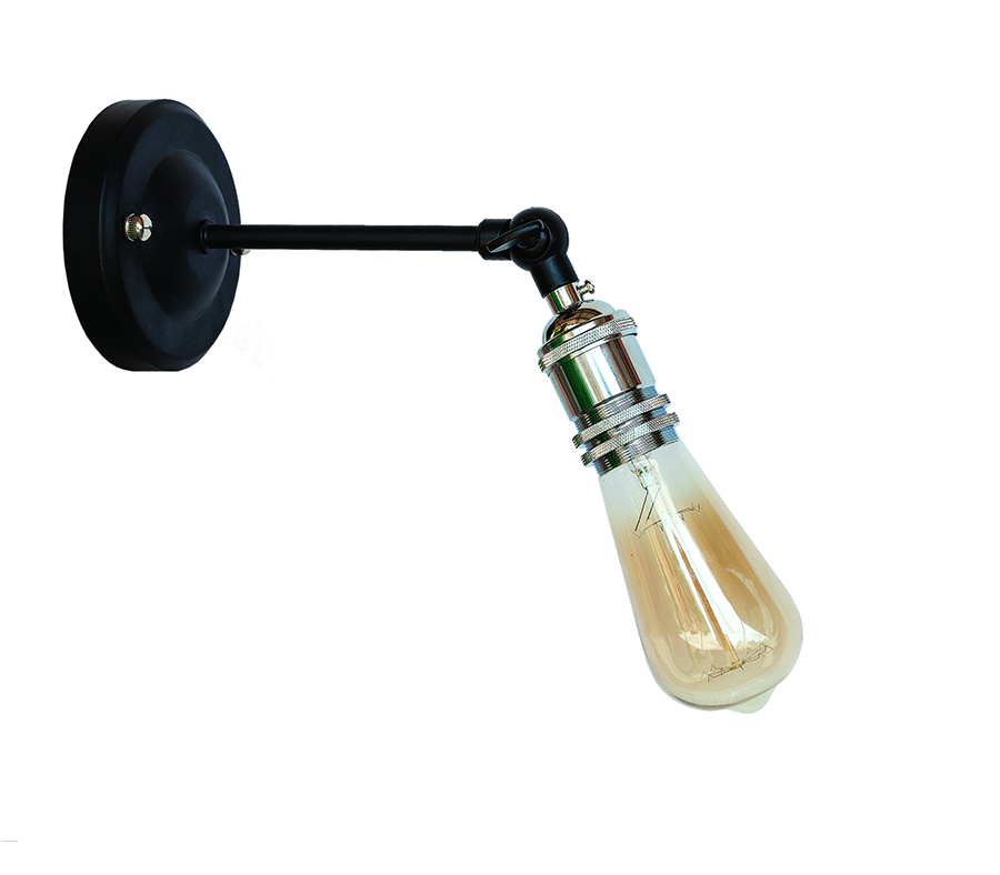 Бра Levistella Lofty удлиненное с патроном AMP14 Черный/Хром (1963530279)