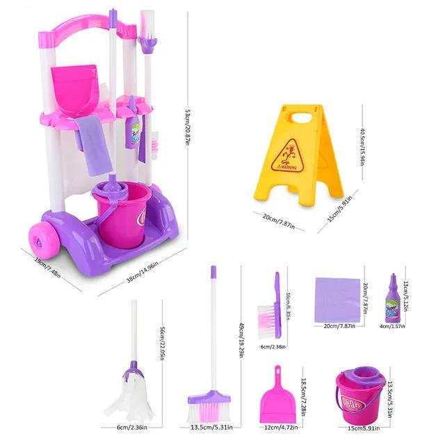 Набір дитячий для прибирання Limo Toy 667 візок/відро/щітки/совок (12138462) - фото 5 Набір дитячий для прибирання Limo Toy 667 візок/відро/щітки/совок (12138462) - фото 5