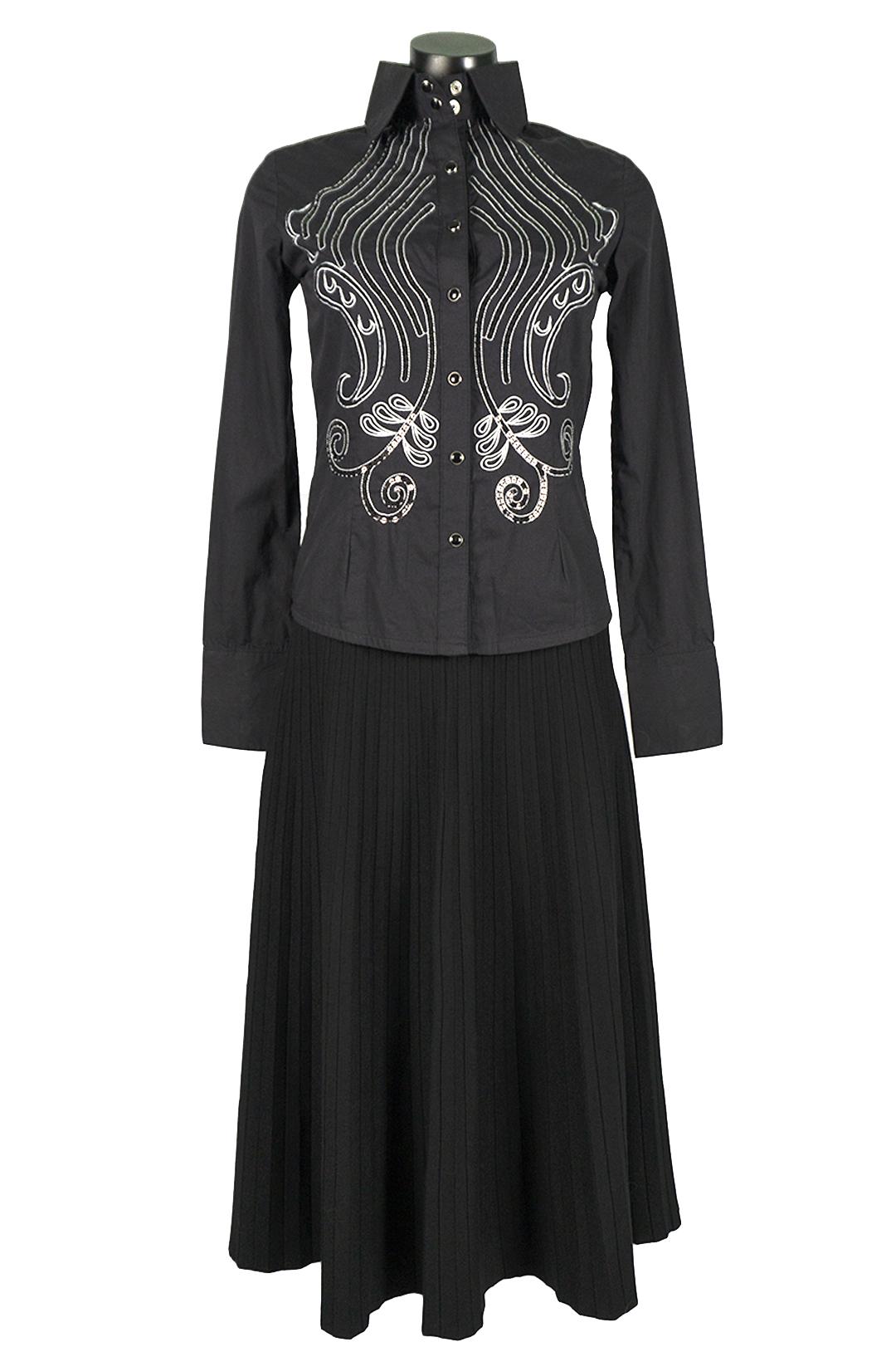 Блуза женская с орнаментом Forza Viva WE-01213 р. 42 Черный (WE-01213-42) - фото 2 Блуза женская с орнаментом Forza Viva WE-01213 р. 42 Черный (WE-01213-42) - фото 2