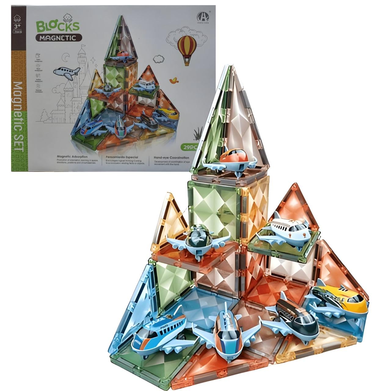 Конструктор детский магнитный Magnetic Building Blocks 29 дет. (СН1212)