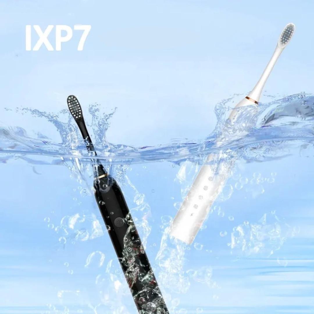 Електрична зубна щітка ультразвукова 6 режимів водонепроникна IPX7 швидка зарядка USB Рожевий (2012380387) - фото 7