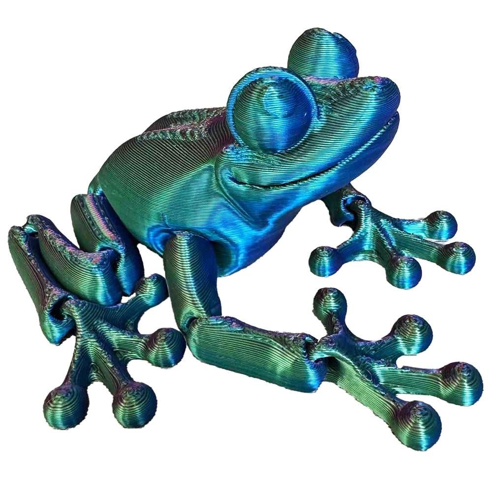 Антистрес іграшка 3D-друкована рухлива Жаба 14 см зі змінним кольором Різнокольоровий (26349383)