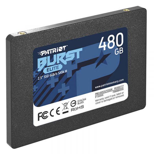 SSD-накопичувач Patriot Burst Elite 480GB 2,5" SATAIII TLC (PBE480GS25SSDR) - фото 2 SSD-накопичувач Patriot Burst Elite 480GB 2,5" SATAIII TLC (PBE480GS25SSDR) - фото 2