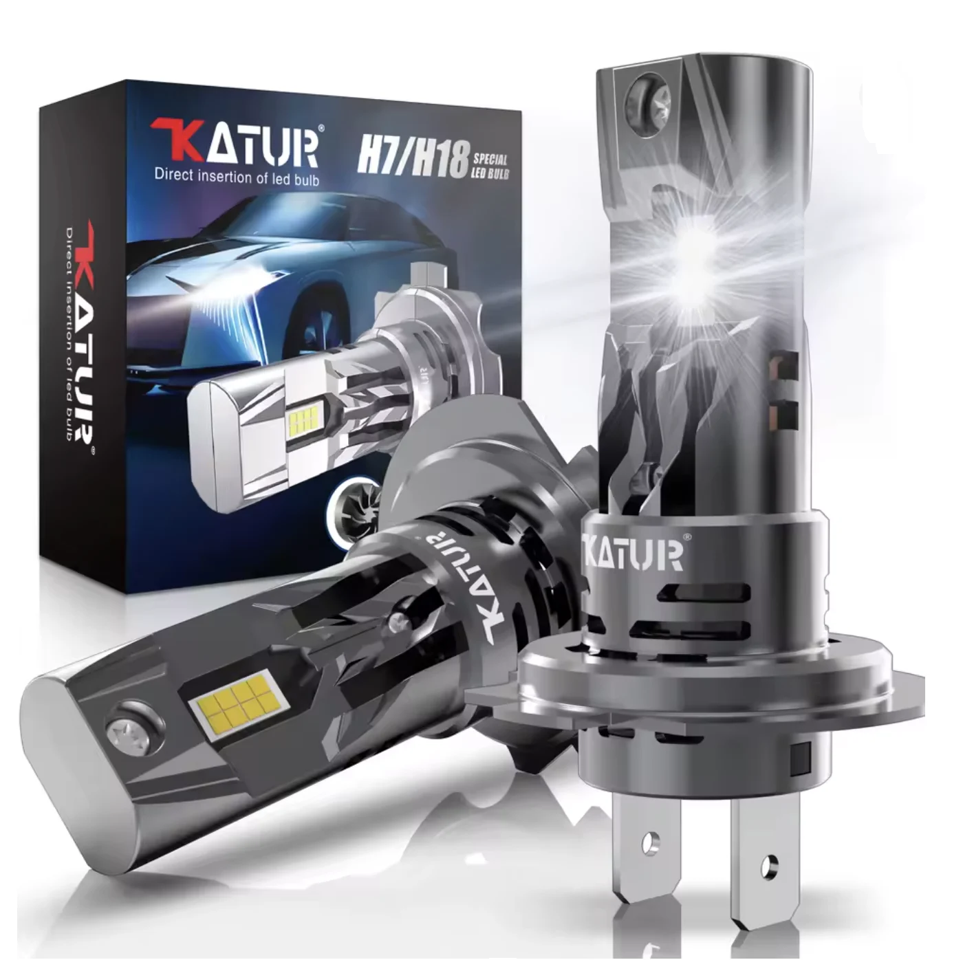 Автомобільні LED лампи H7 CSP 100W 6000K Canbus активне охолодження 9-18V (108)