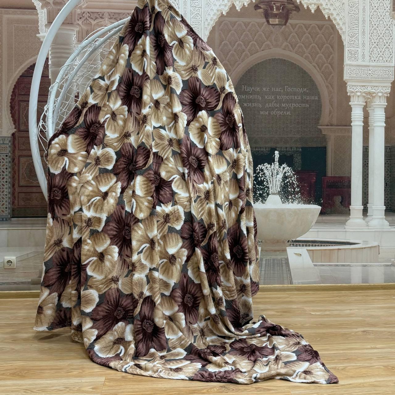 Плед-покрывало Koloco Цукерочка из микрофибры 150x200 см Коричневый (07-25-4)